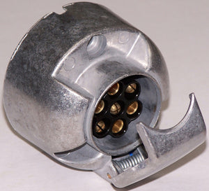 004317 Trailer Socket 7 Pin Large Round Metal