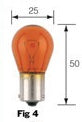 47383 Globe 12V 21W Amber BA15s