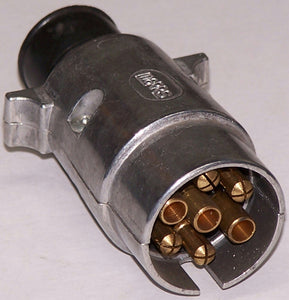 005167 Trailer Plug 7 Pin Large Round Metal