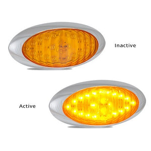 LED5437A LED Lamp Amber Indicator Oval 12V