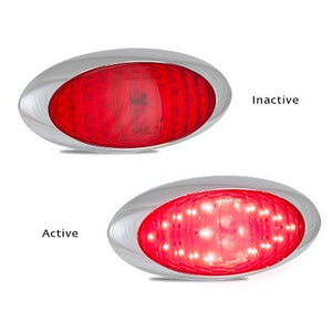 LED5437R LED Lamp Red Stop/Tail Oval 12V