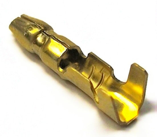 56205 Brass Bullet Male Terminal 4mm Dia 2.5-3mm Wire Bulk (Pk/100)