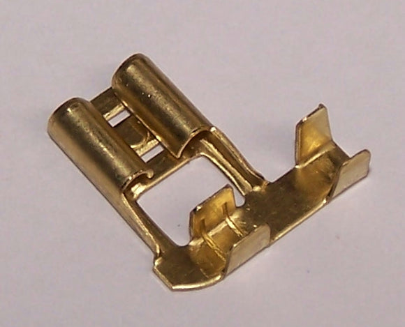 56228 Brass Flag 6.3mm Side Entry Terminal Bulk (Pk/100)