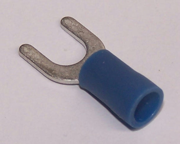 B2-5A Blue Fork 5mm Terminal Bulk (Pk/100)