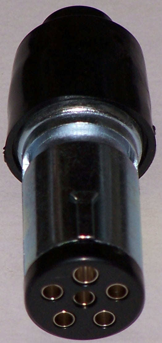 B25B Trailer Plug 6 Pin Small Round Metal