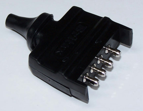 B76B Trailer Plug 4 Pin Flat Plastic 35amp