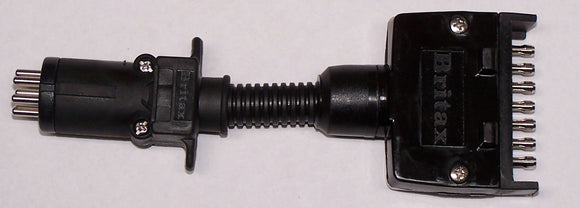britax trailer plug BJ11B Adaptor Car 7 Pin Flat to 7 Pin Small Rnd Socket – NA Auto