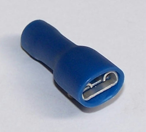 BQCF-1 Blue Insul Spade 6.3mm Female Terminal (Pk/100)