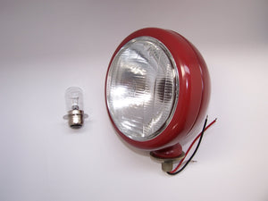 HL160RDR Headlamp Unit Red Metal RH Fit with Globe