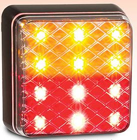 LED81STI LED Lamp 12V Stop/Tail/Ind 12LEDs 81x81mm