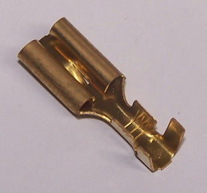QCF-8 Brass Fem 8mm Spade Terminal Bulk (Pk/100)
