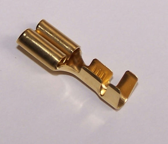 QCF Brass Fem 6mm Spade Terminal Bulk (Pk/100)