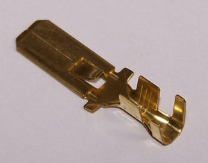 QCM-8 Brass Male 8mm Spade Terminal Bulk (Pk/100)