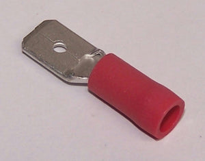RQCM Red Spade 6.3mm Male Terminal Bulk