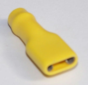 YQCF-9-1-50 Yellow Spade Insul 9mm Female Terminal Bulk