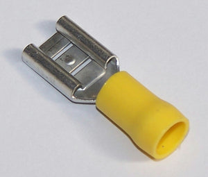 YQCF-9-50 Yellow Spade 9mm Female Terminal Bulk