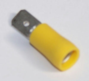 YQCM-HP Yellow Spade 6mm Male Terminal Handy Pack